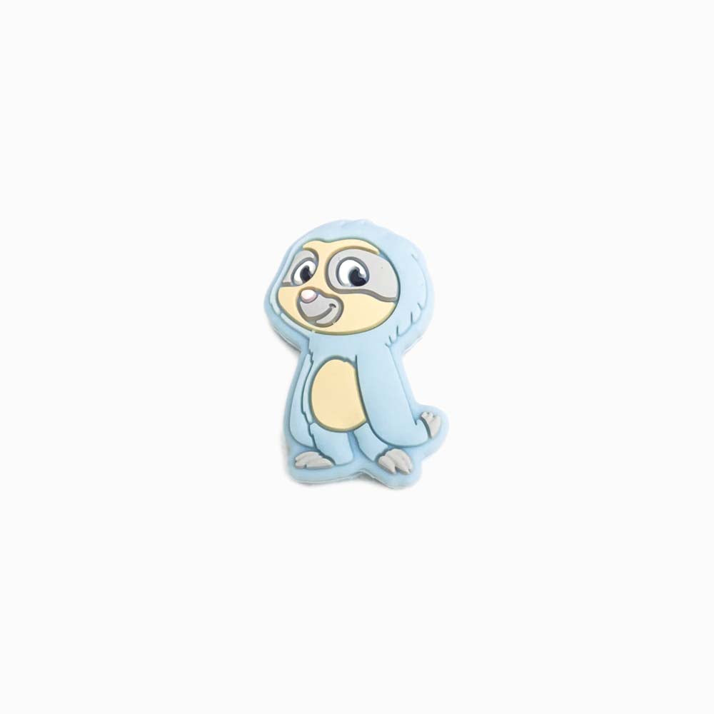 Contas de Silicone para Prendedor de Chucha Sloth 30x18mm AZUL CLARO