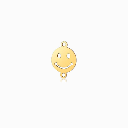 Entremeio Smile 14x10mm - Aço Inox Dourado com Acabamento Espelhado