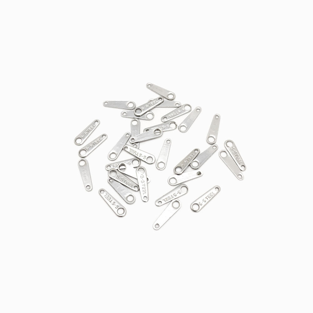 ETIQUETA STAINLESS STEEL AÇO INOX PRATEADO