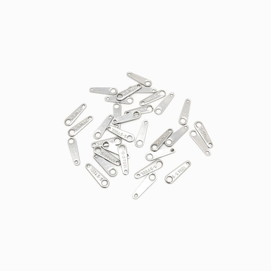 ETIQUETA STAINLESS STEEL AÇO INOX PRATEADO