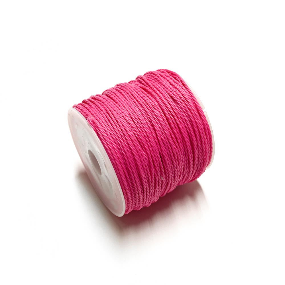 Fio de algodão torcido 1mm rosa choque