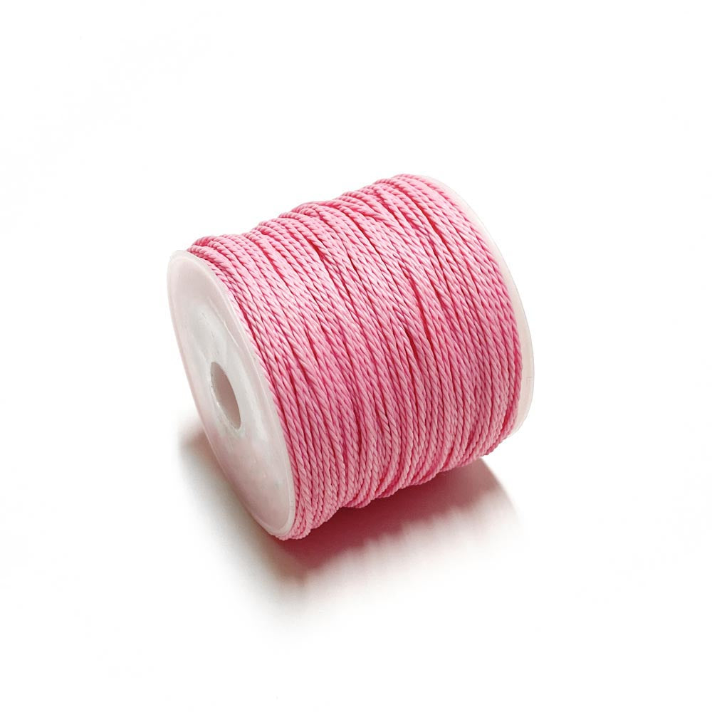 Fio de algodão torcido 1mm rosa