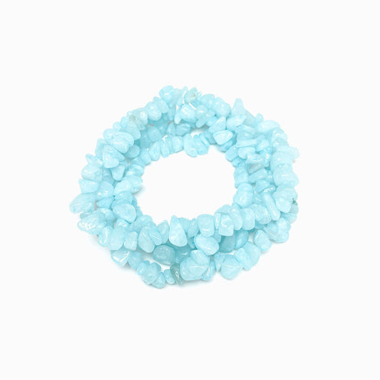 Fiada Cascalho Quartzo Azul Claro 8x5mm