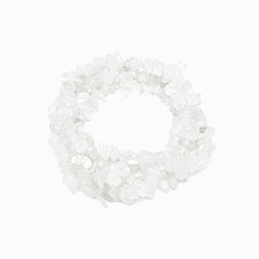 Fiada Cascalho Quartzo Branco 8x5mm