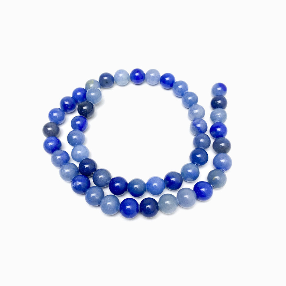 Fiada Contas Aventurina Azul 8mm