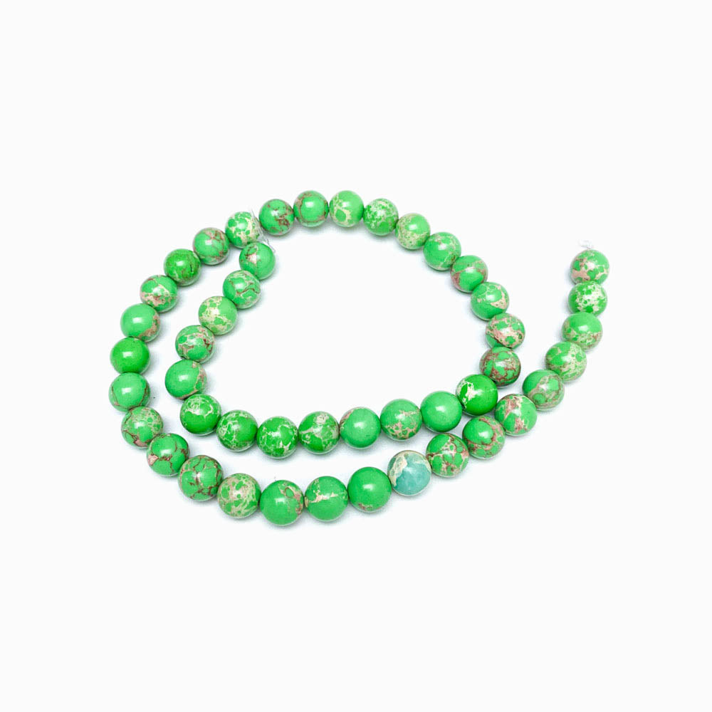 Fiada Contas Jaspe Verde 8mm