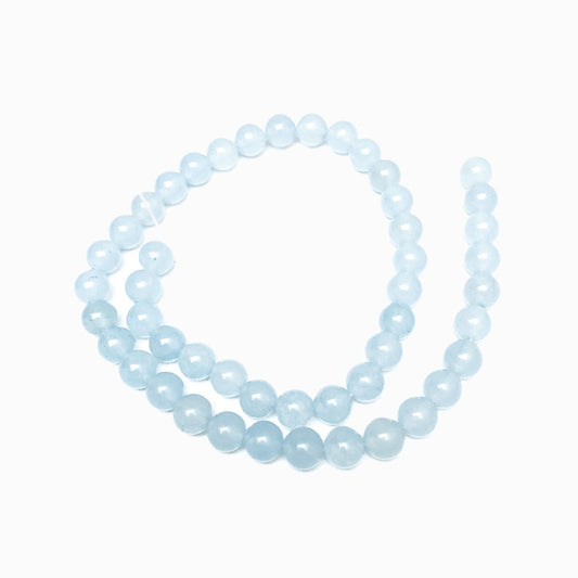 Fiada Contas Quartzo Azul Claro 8mm