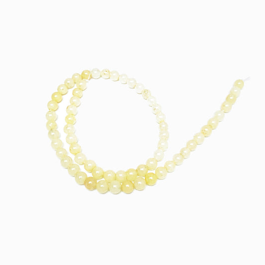 Fiada Contas Quartzo Creme 6mm