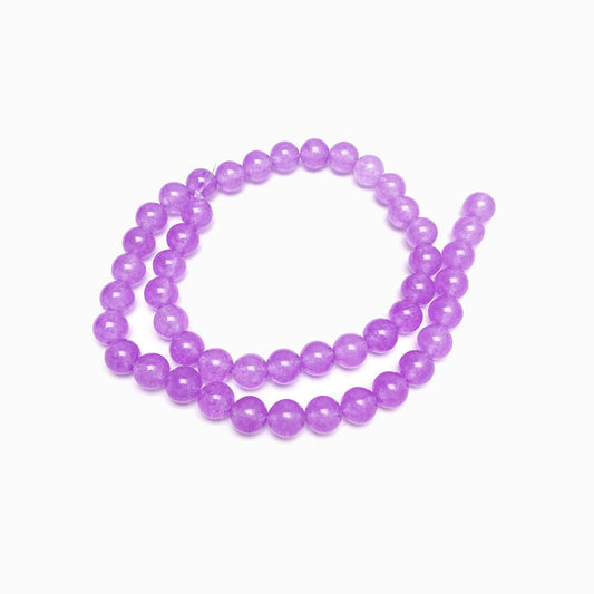 Fiada Contas Quartzo Lavanda 8mm