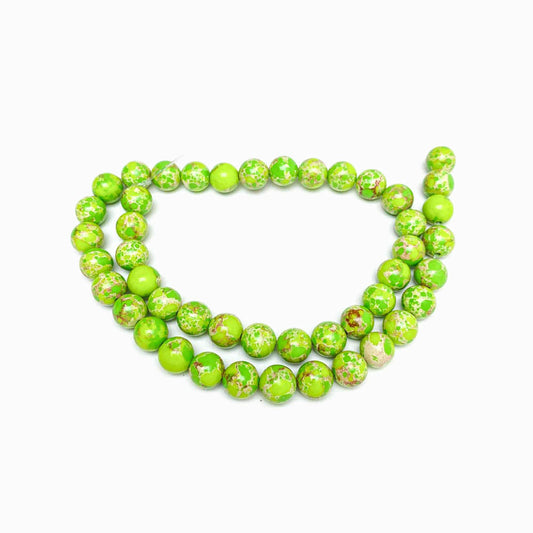 Fiada Contas Jaspe Verde Lima 8mm