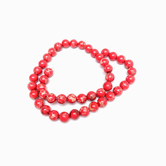 Fiada Contas Jaspe Vermelho 8mm