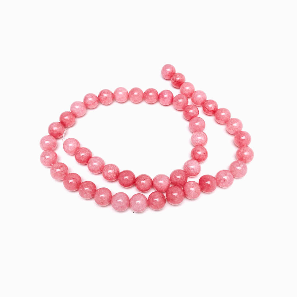 Fiada Contas Quartzo Rosa Forte 8mm