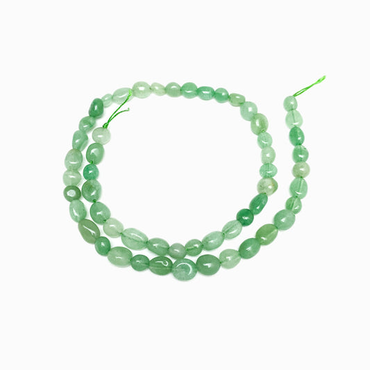 Fiada 40cm Miçangas de Pedra Aventurina Verde 8x7mm PN7004