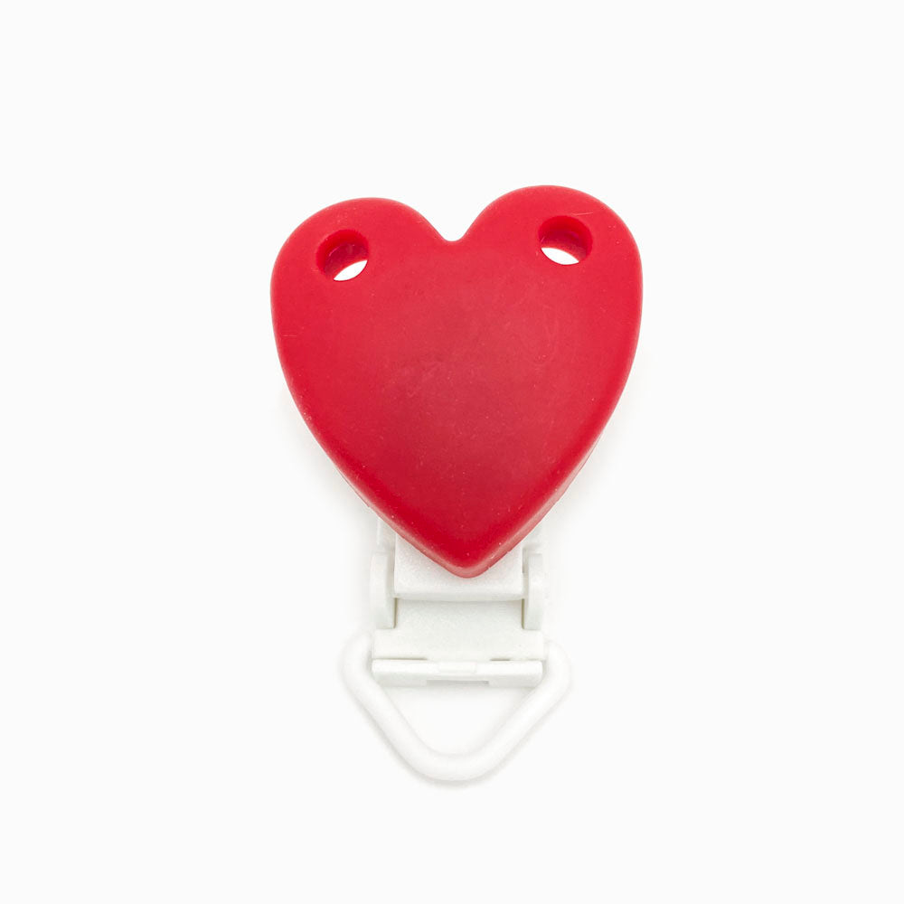 Mola para Chupeta de Silicone Coração VERMELHO
