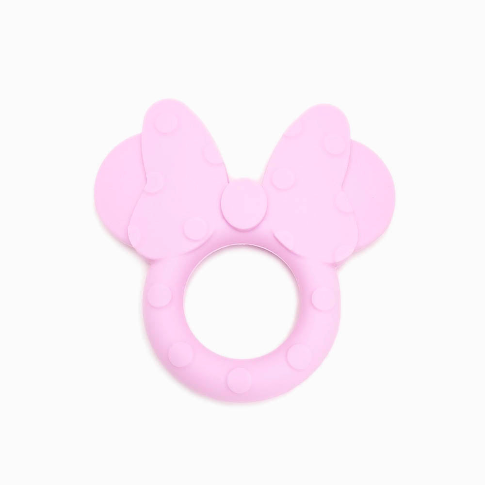 ANEL DE SILICONE FORMA MINNIE ROSA BEBÉ