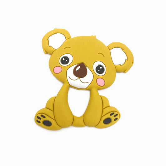 mordedor de silicone koala amarelo torrado