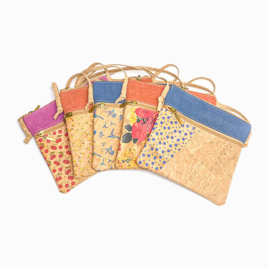 Conjunto 6un Mix Mala de Cortiça Crossbody PT6005