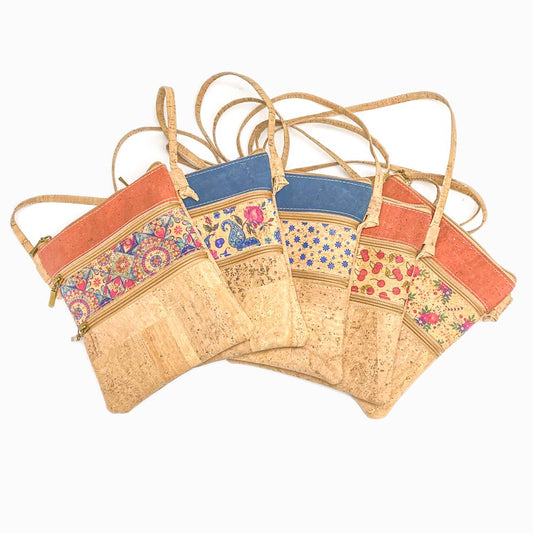 Conjunto 6un Mix Mala de Cortiça Crossbody PT6002