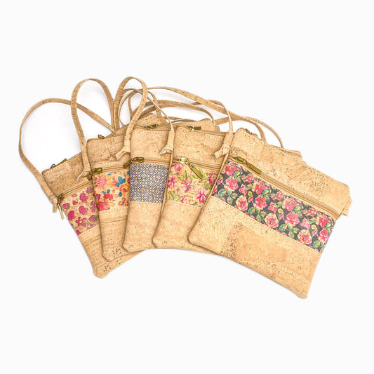 Conjunto 6un Mix Mala de Cortiça Crossbody PT6004