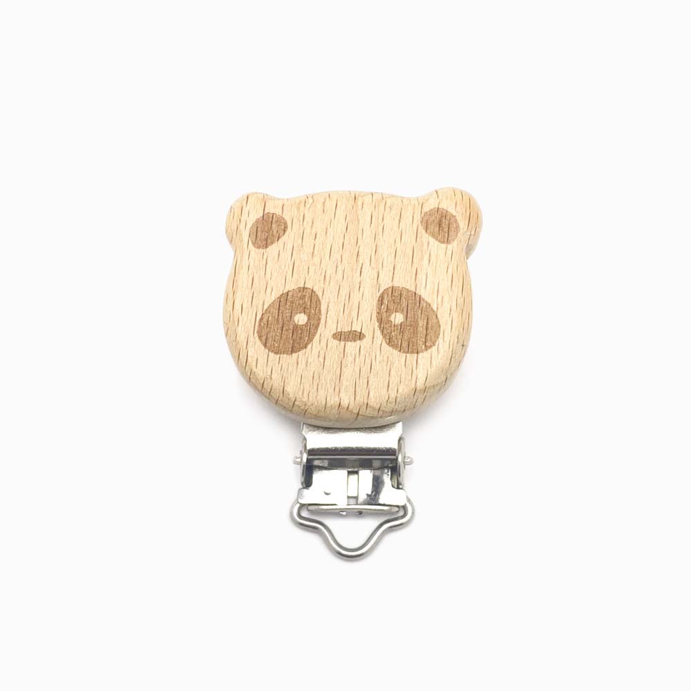 Mola para Chupeta em Madeira de Faia Design Panda