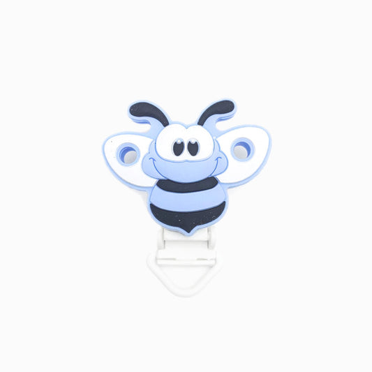 Mola para Chupeta de Silicone Abelha AZUL BEBÉ