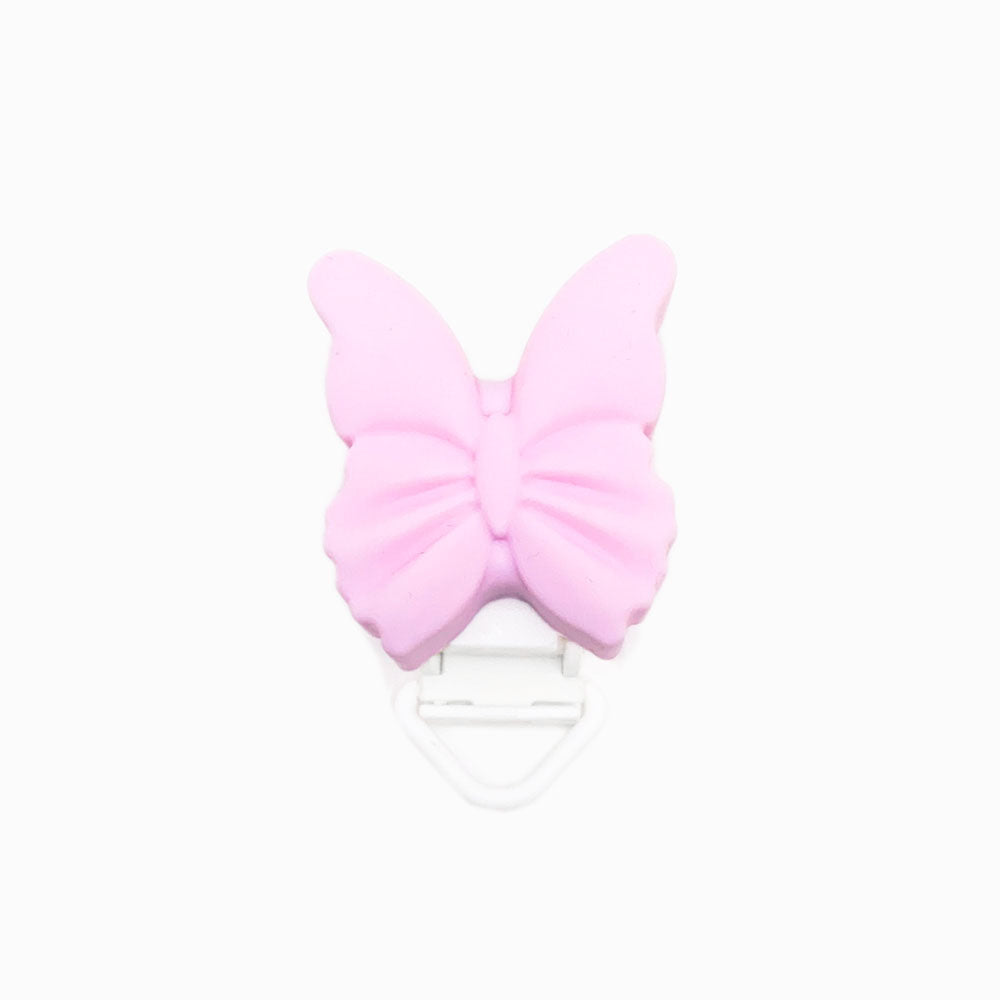 Mola para Chupeta de Silicone Borboleta rosa