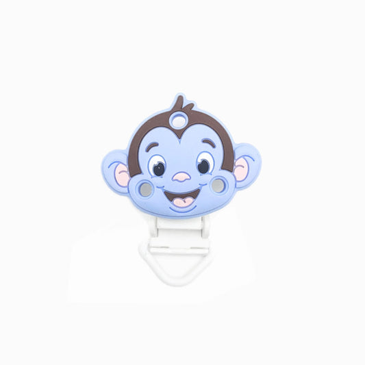 Mola para Chupeta de Silicone Macaco AZUL BEBÉ