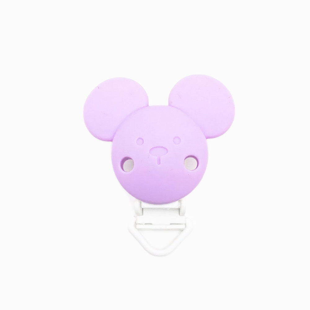 Mola para chupeta em silicone desenho mickey LAVANDA