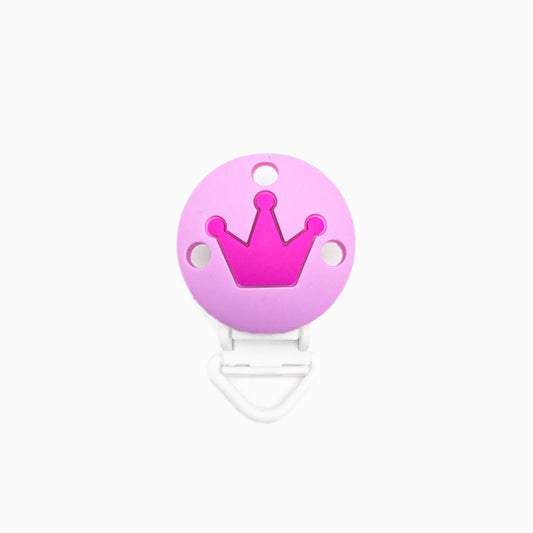 Mola para Chupeta de Silicone Clássico Coroa ROSA BEBÉ