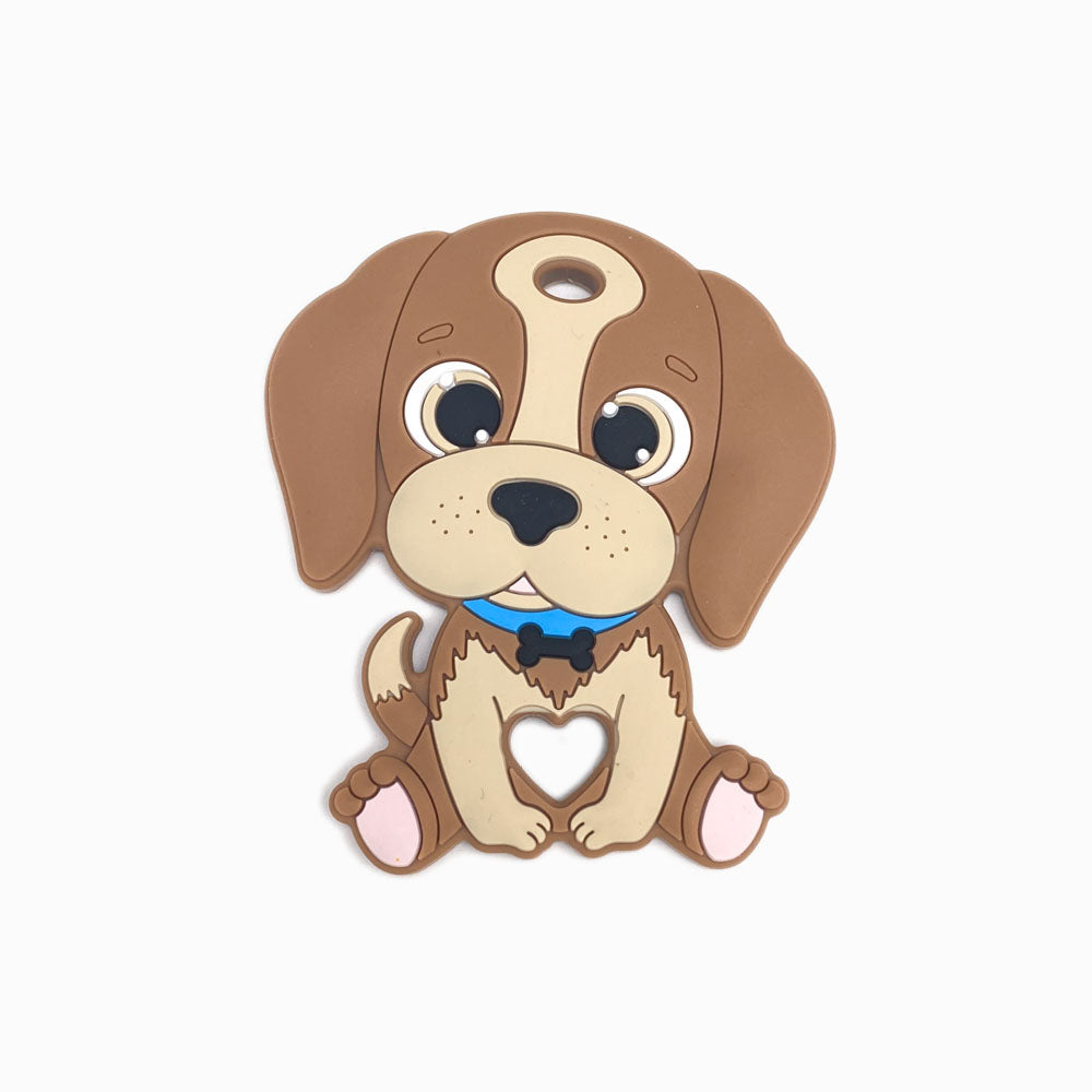 Mordedor de Silicone Pug CASTANHO