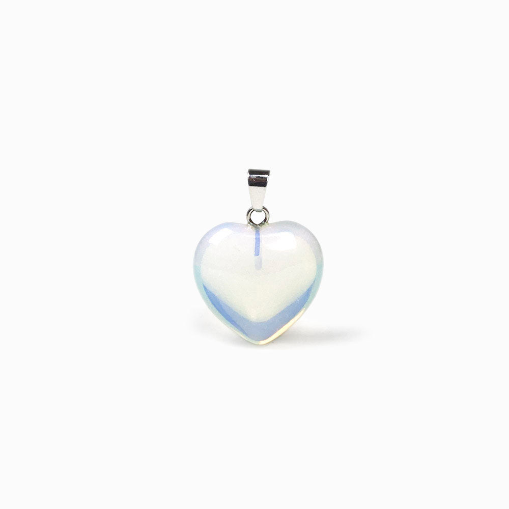 Pêndulo coração de pedra natural opalina