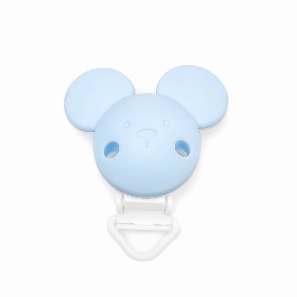 Mola para chupeta em silicone desenho mickey azul bebé