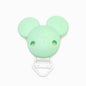 Mola para chupeta em silicone desenho mickey verde água