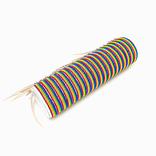 Lote 24 pulseiras ajustáveis macramé de cor arco-íris