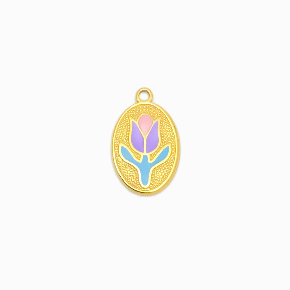 Pendente Tulipa 15x11mm - Aço inox PD5092
