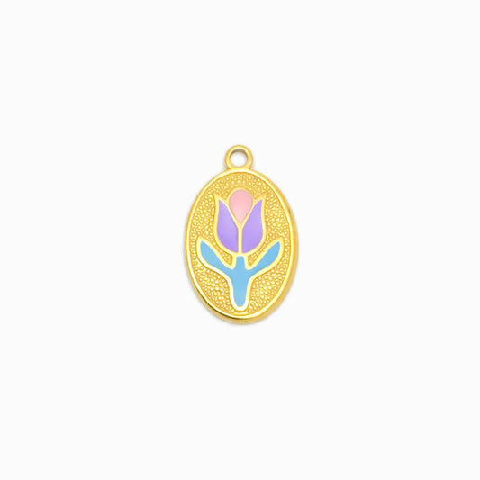 Pendente Tulipa 15x11mm - Aço inox PD5092