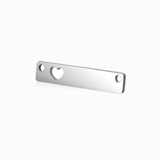 Entremeio Chapa Retangular 25x5mm - Aço Inox com Acabamento Espelhado
