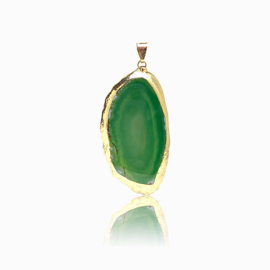 Pendente Chapa de Ágata Verde