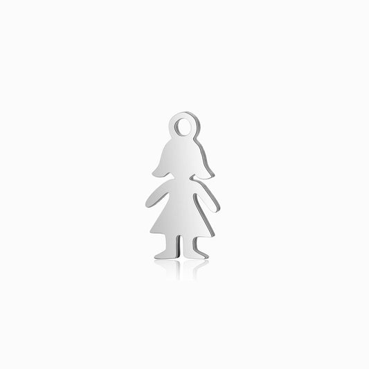Pendente Menina 14x7mm - Aço Inox com Acabamento Espelhado